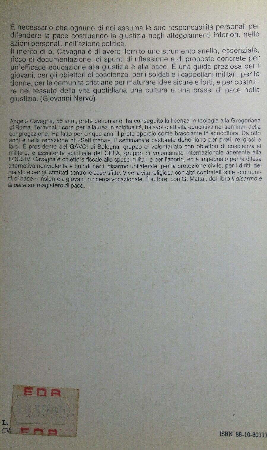 PER UNA PRASSI DI PACE A.CAVAGNA R83