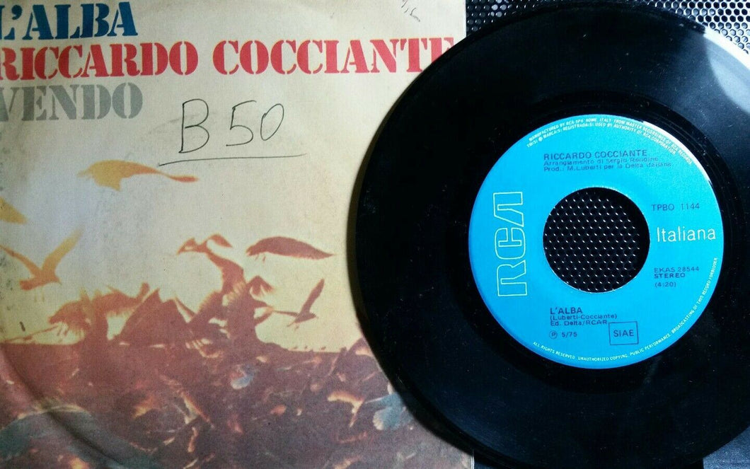 RICCARDO COCCIANTE L'ALBA/VENDO VINILE 45RPM 7