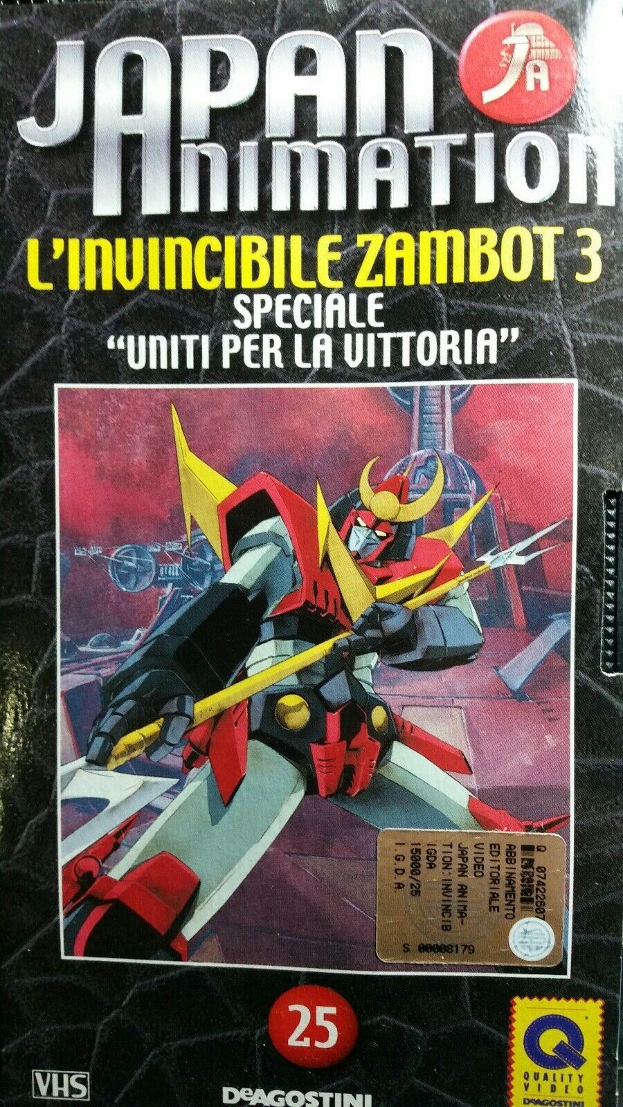 L'INVINCIBILE ZAMBOT 3 UNITI PER LA VITTORIA JAPAN ANIMATION 25 VHS