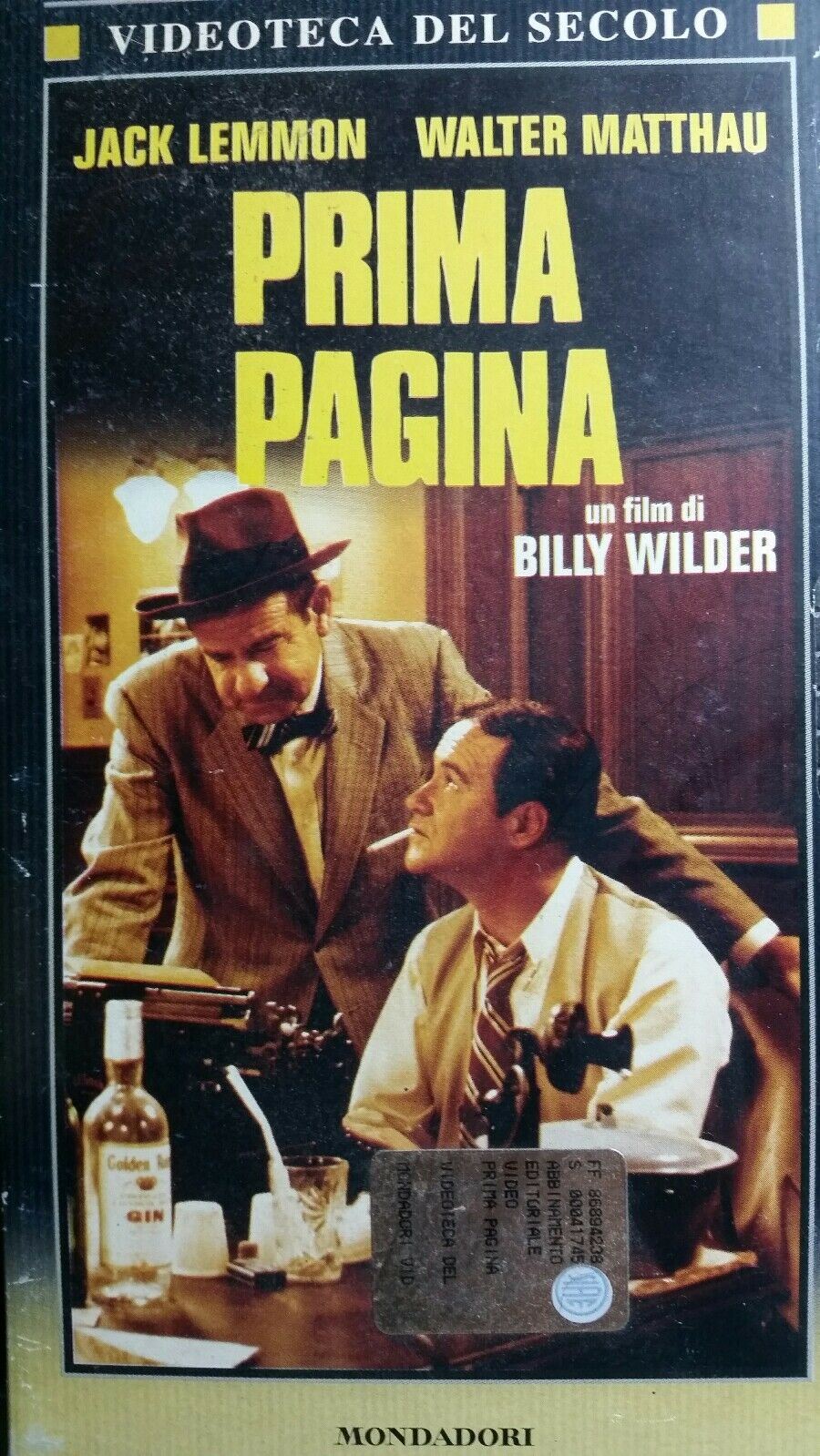 PRIMA PAGINA BILLY WILDER J.LEMMON W.MATTAU VHS