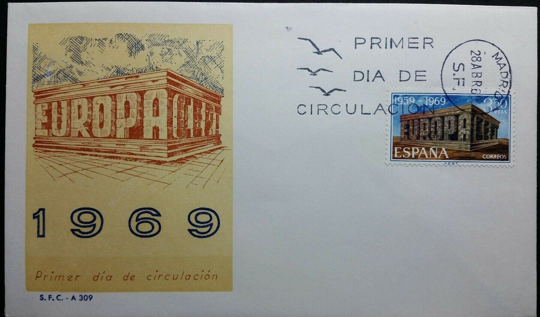 SPAIN - SPAGNA - 1969 - FDC - Europa. RB01