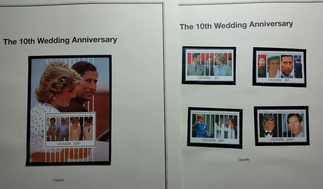 UGANDA THE 10TH WEDDING ANNIVERSARY 4V.+F MINT RD01