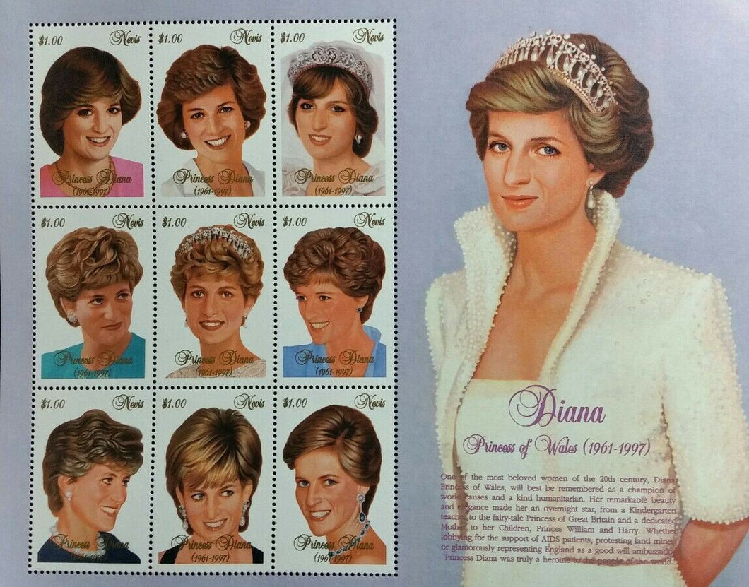 NEVIS DIANA PRINCESS OF WALES FOGLIETTO RD01