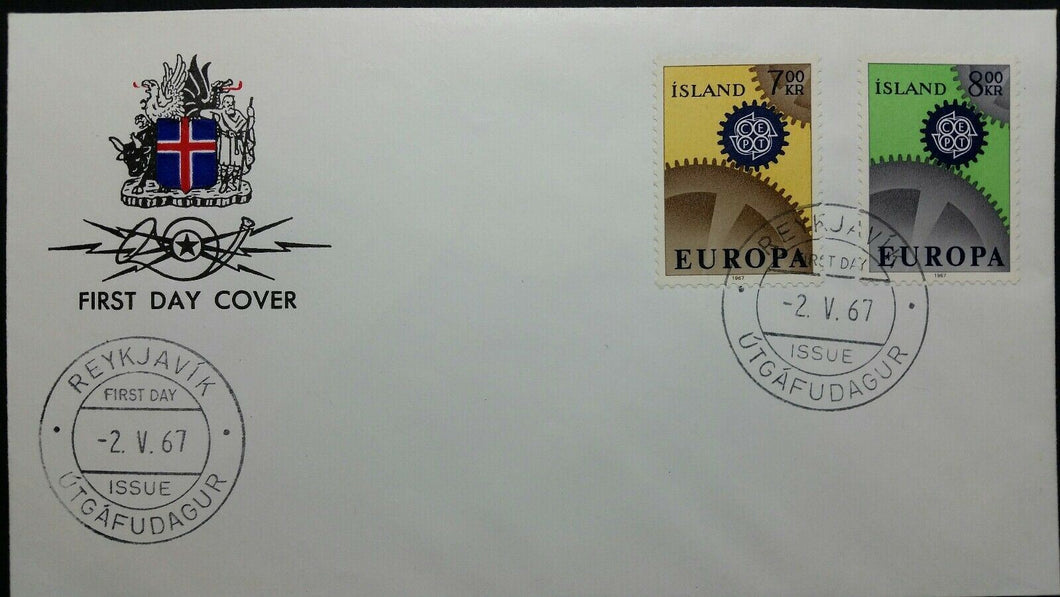 BUSTA FDC EUROPA CEPT 1967 ISLANDA RB03