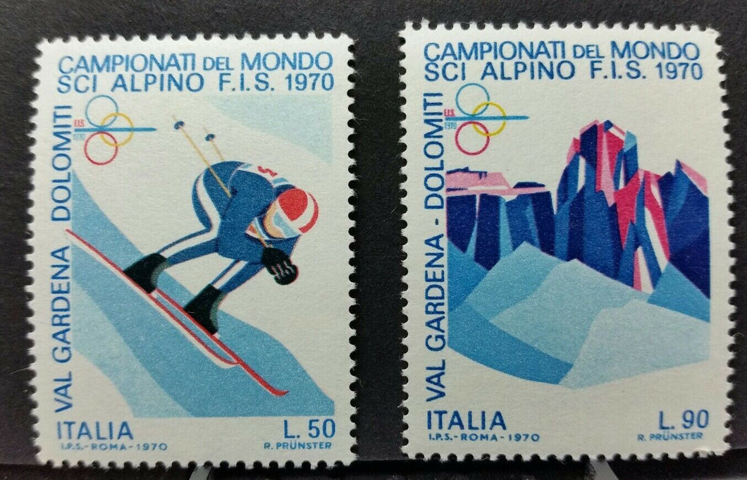 ITALIA 1970 CAMPIONATI DEL MONDO SCI ALPINO 1979 2 V. MNH RF01