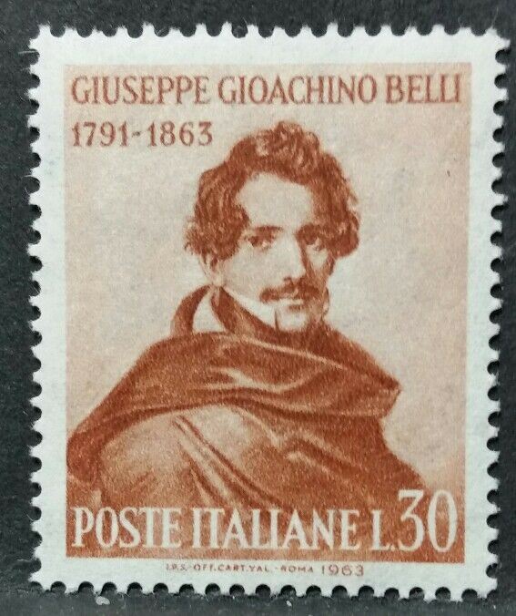 Italia Repubblica 1963 - Gioacchino Belli MNH** RF01