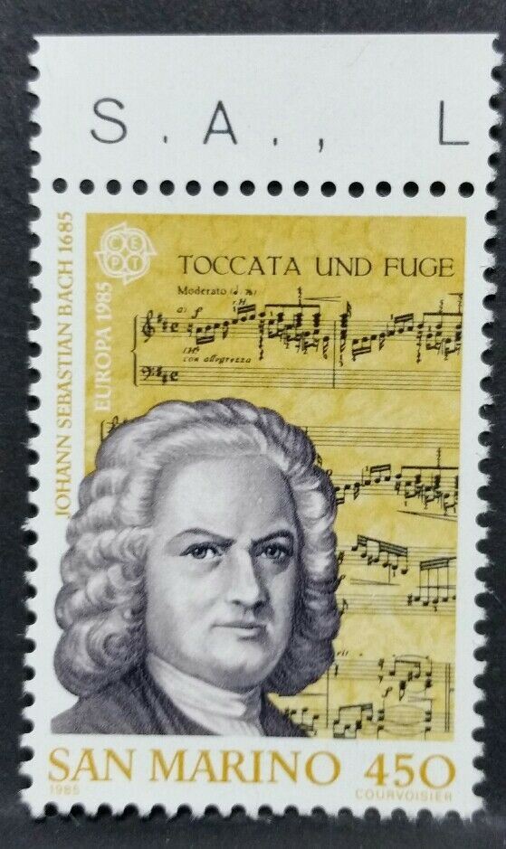 SAN MARINO 1985 - ANNO DELLA MUSICA - EUROPA - BACH -MNH** RF01