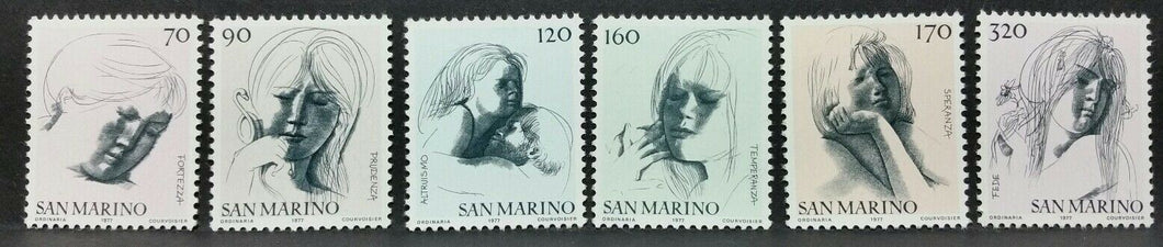 San Marino 1977 Serie Virtù civili II serie MNH RF01