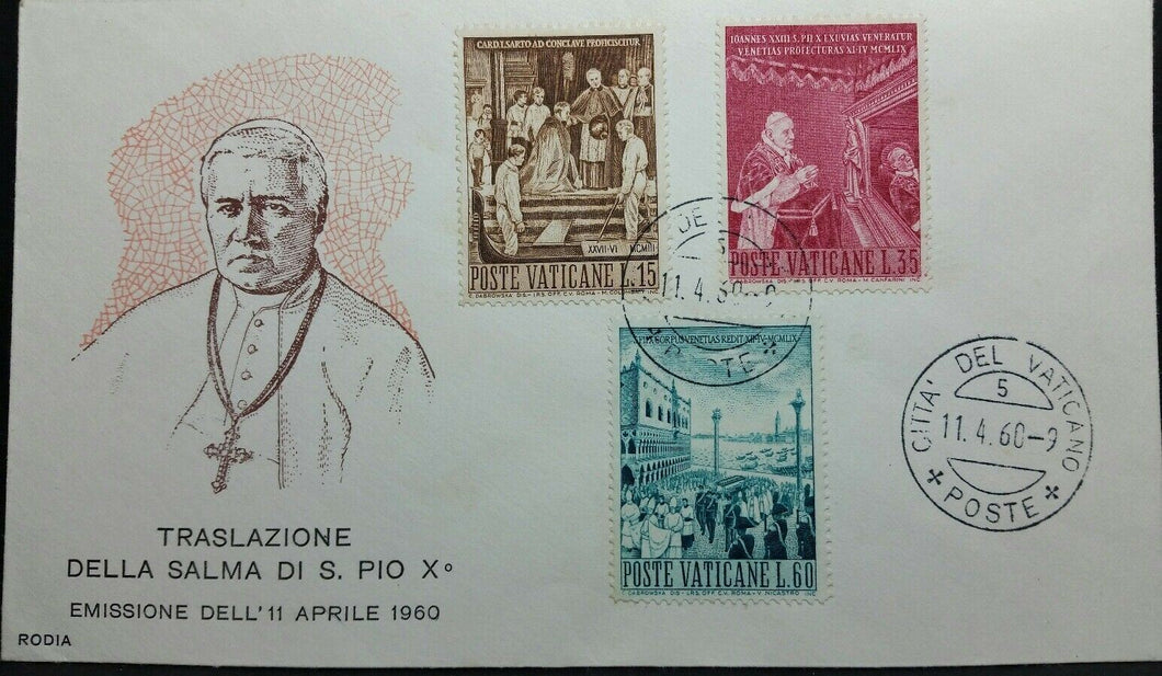 1960 VATICANO FDC SAN PIO X RODIA BB01