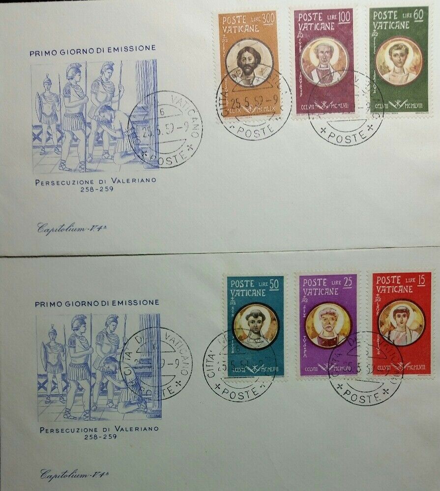 1959 VATICANO FDC PERSECUZIONE DI VALERIANO CAPITOLIUM BB01