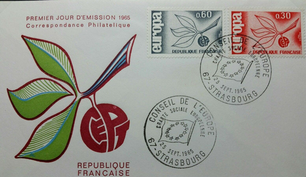 FRANCIA BUSTA FDC EUROPA CEPT 1965 RB03