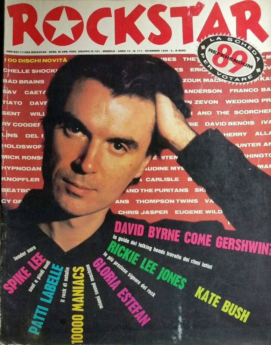 ROCKSTAR 111 1989 David Byrne Kate Bush Vandelli Finardi Gloria Estefan Labelle