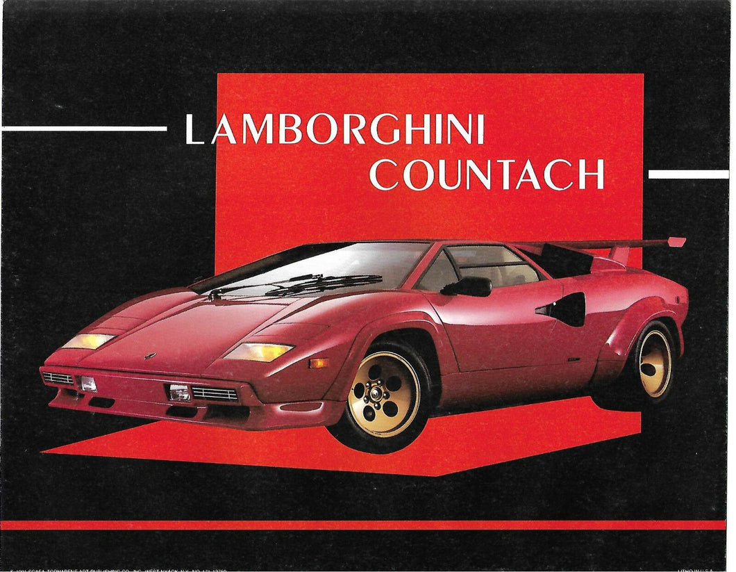 STAMPA LAMBORGHINI  ORIGINALE ANNI 80 CM.24X30 CA.