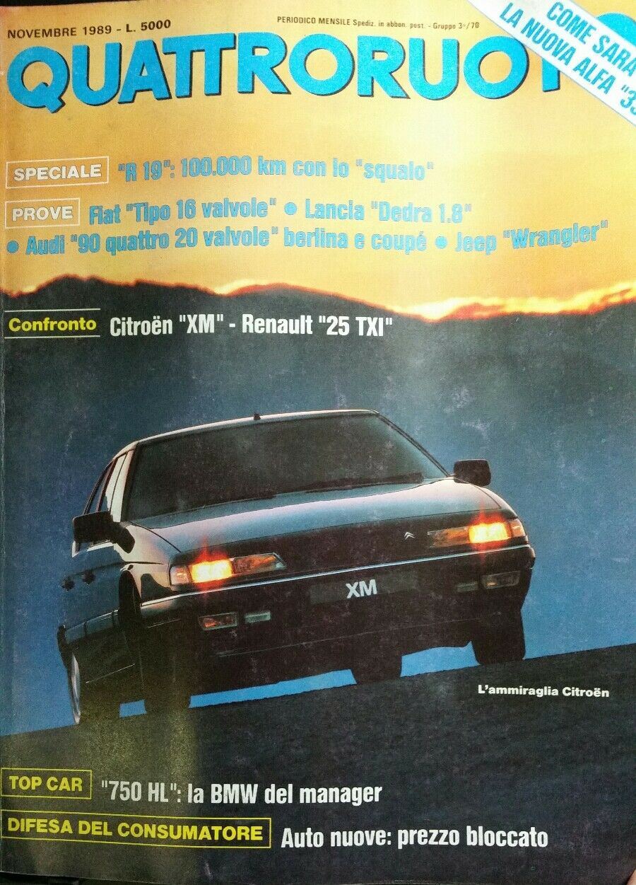 QUATTRORUOTE N.409 NOVEMBRE 1989