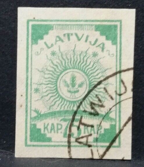 1919 LATVIJA LETTONIA STEMMA USATO RF03