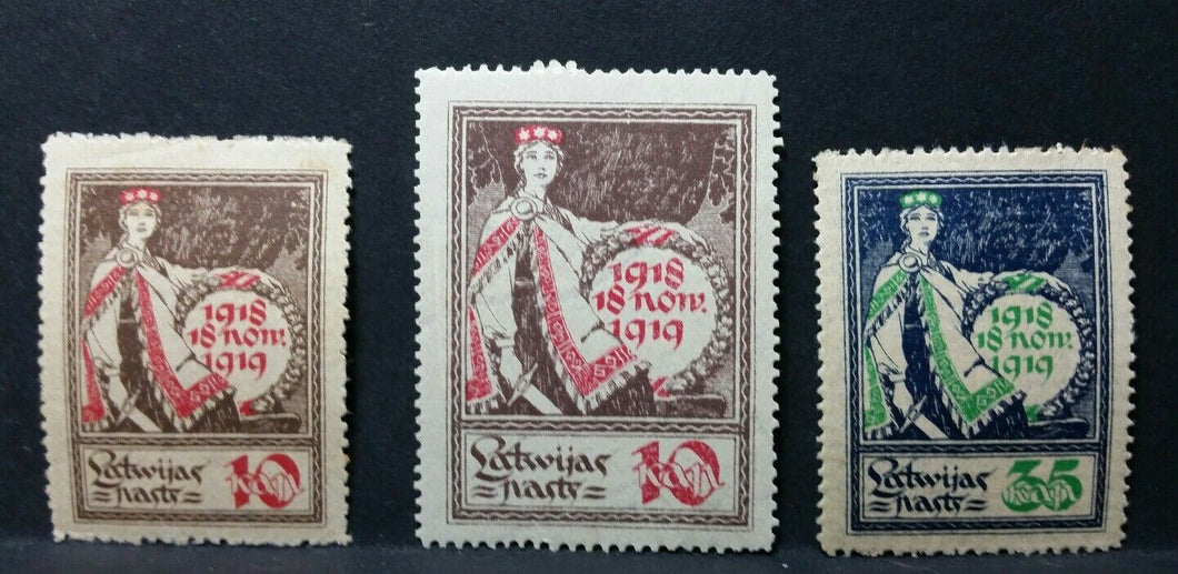 1919 LATVIJA LETTONIA ANNIVERSARIO INDIPENDENZA MH* RF03