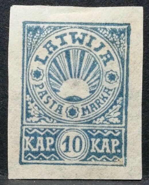 1919 LATVIJA LETTONIA STEMMA CARTA SOTTILE MH* RF03