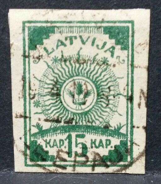 1919 LATVIJA LETTONIA STEMMA USATO RF03