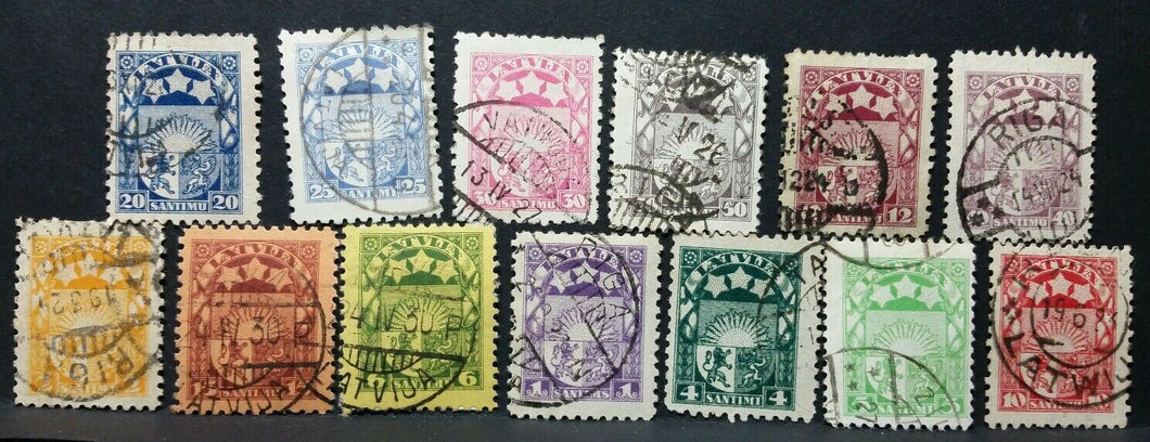 1923 LATVIJA LETTONIA  Stemma Valore in Santimi 