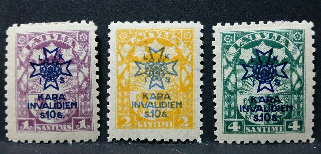1923 LATVIJA LETTONIA PRO INVALIDI MH* RF03