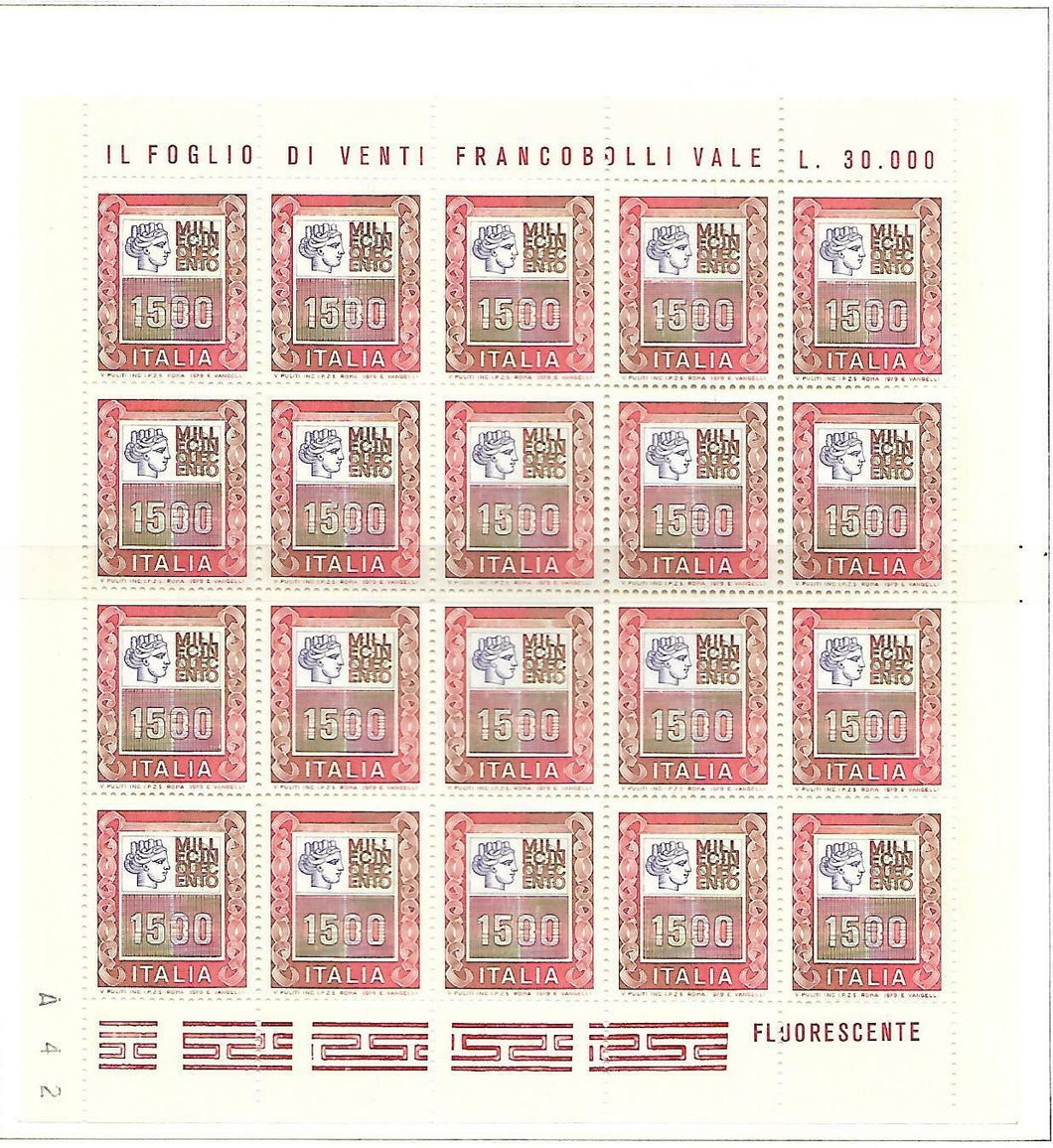 1978/79 ITALIA ALTI VALORI MINIFOGLIO £. 1500 MNH** RI