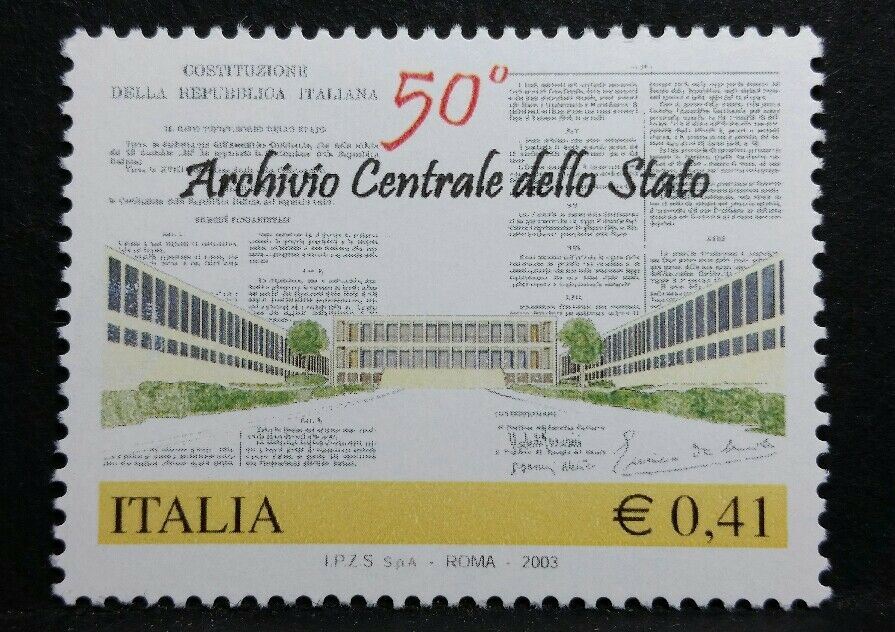2003 ITALIA ARCHIVIO CENTRALE DELLO STATO MNH** RI