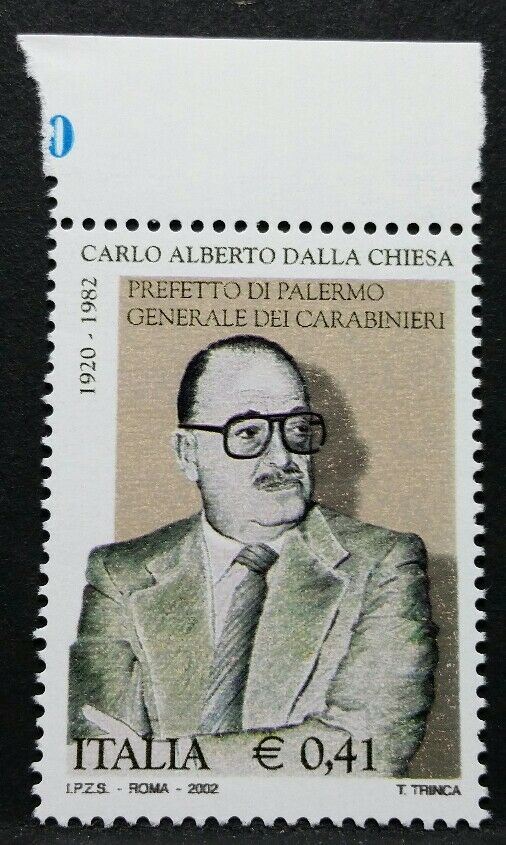2002 ITALIA CARLO ALBERTO DALLA CHIESA MNH** RI