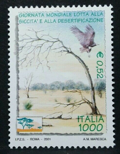 2001 ITALIA LOTTA ALLA SICCITÀ E ALLA DESIRTIFICAZIONE MNH** RI