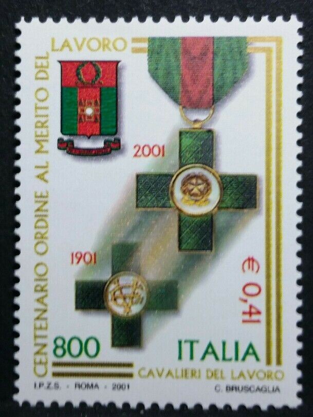 2001 ITALIA CAVALIERI DEL LAVORO MNH** RI