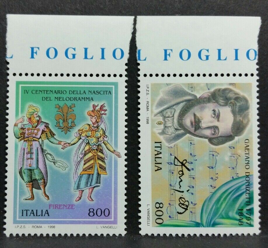 1998 ITALIA IV CENTENARIO MELODRAMMA MNH** RI