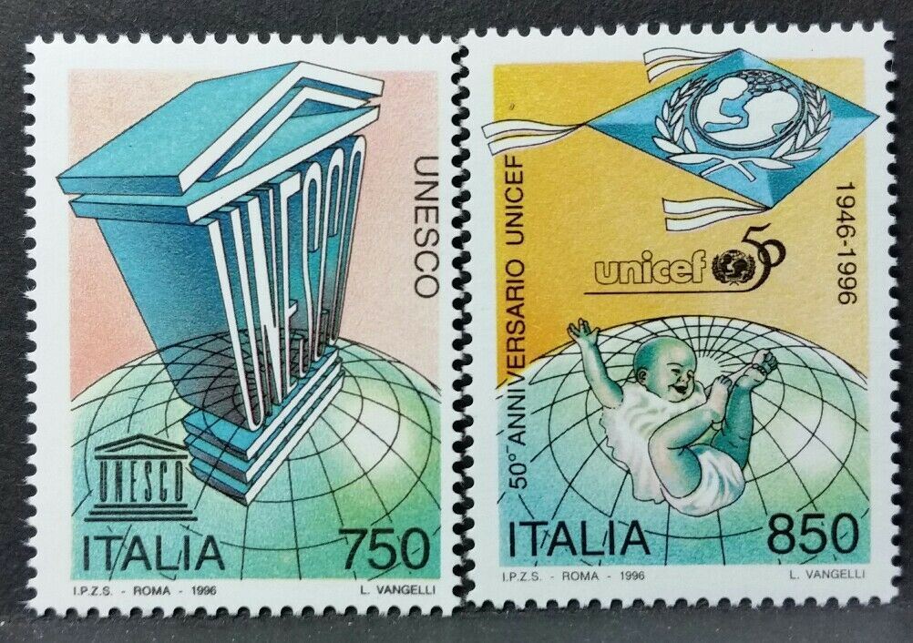 1996 ITALIA UNESCO/UNICEF MNH** RI