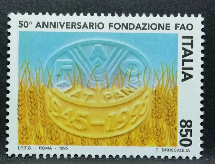 1995 ITALIA 50'ANNIVERSARIO FAO MNH** RI