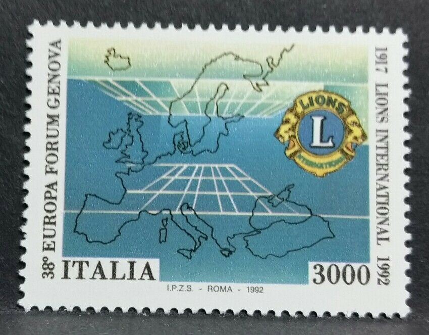 1992 ITALIA LIONS CLUB MNH** RI