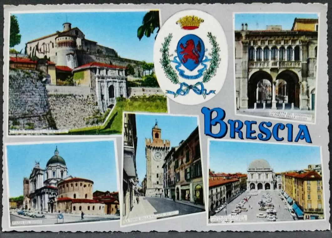 CARTOLINA POSTALE BRESCIA 1963 VIAGGIATA BC02