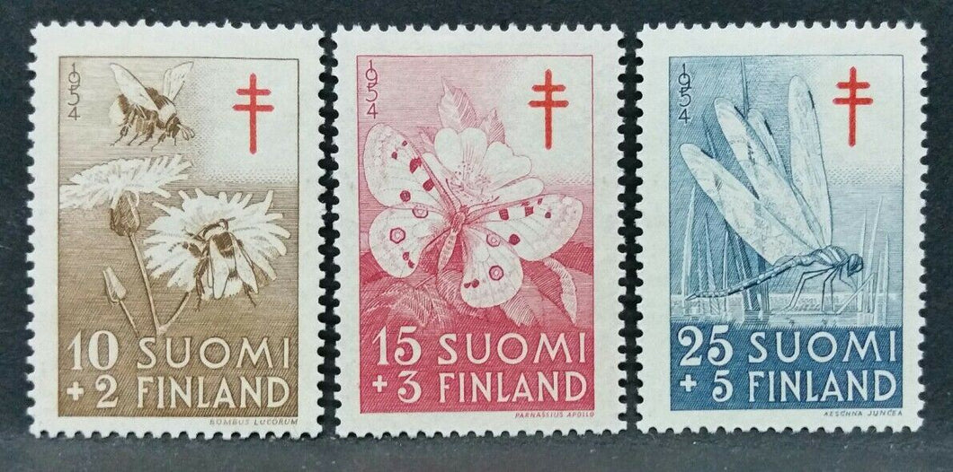 1954 FINLANDIA INSETTI PRO TUBERCOLOSI MLH* RF03