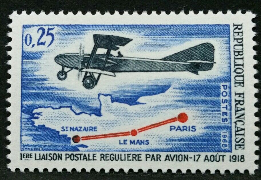 1968 FRANCIA LINEA AEREA POSTALE MNH ** RF03