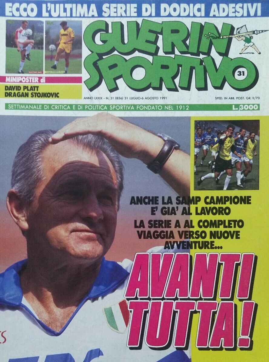 GUERIN SPORTIVO N.31 1991 CON POSTER NO ADESIVI