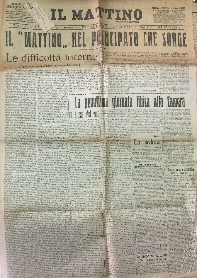 IL MATTINO 4/5 MARZO 1914