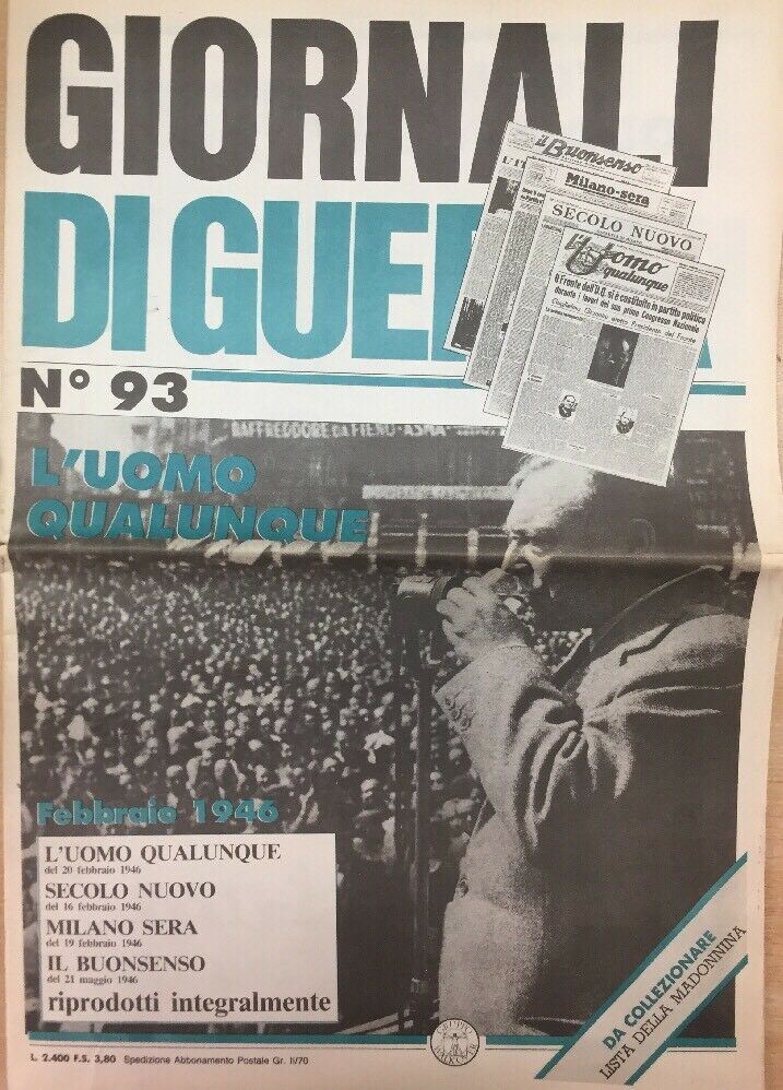 GIORNALI DI GUERRA N.93 L’UOMO QUALUNQUE