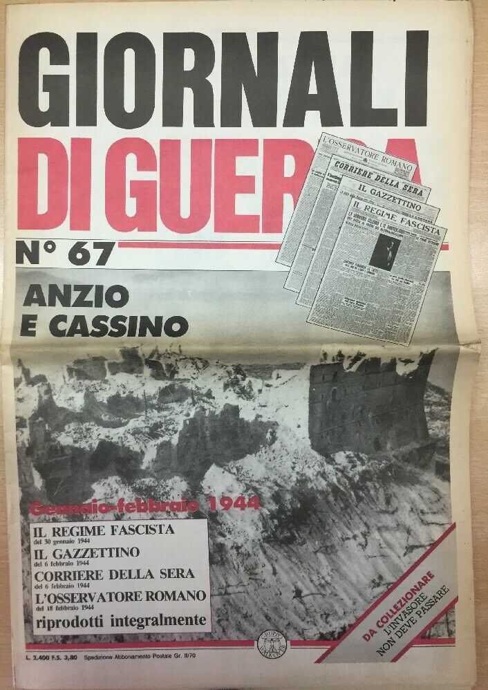 GIORNALI DI GUERRA N.67 ANZIO E CASSINO