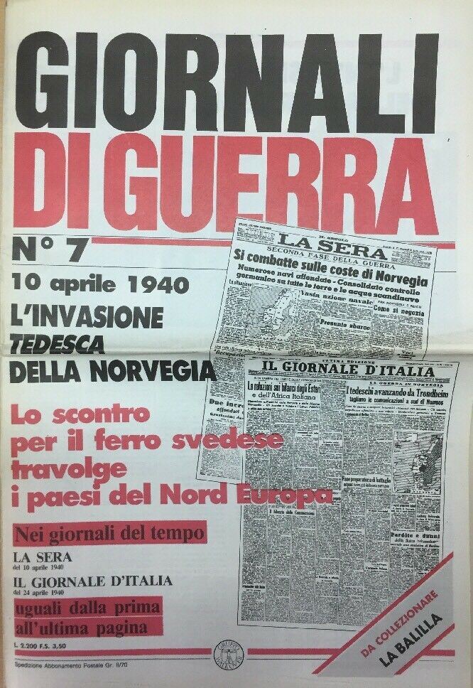 GIORNALI DI GUERRA N.7 L’INVASIONE TEDESCA DELLA NORVEGIA