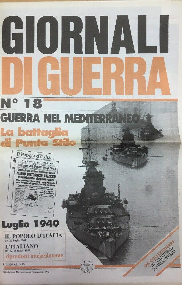 GIORNALI DI GUERRA N.18 GUERRA NEL MEDITERRANEO