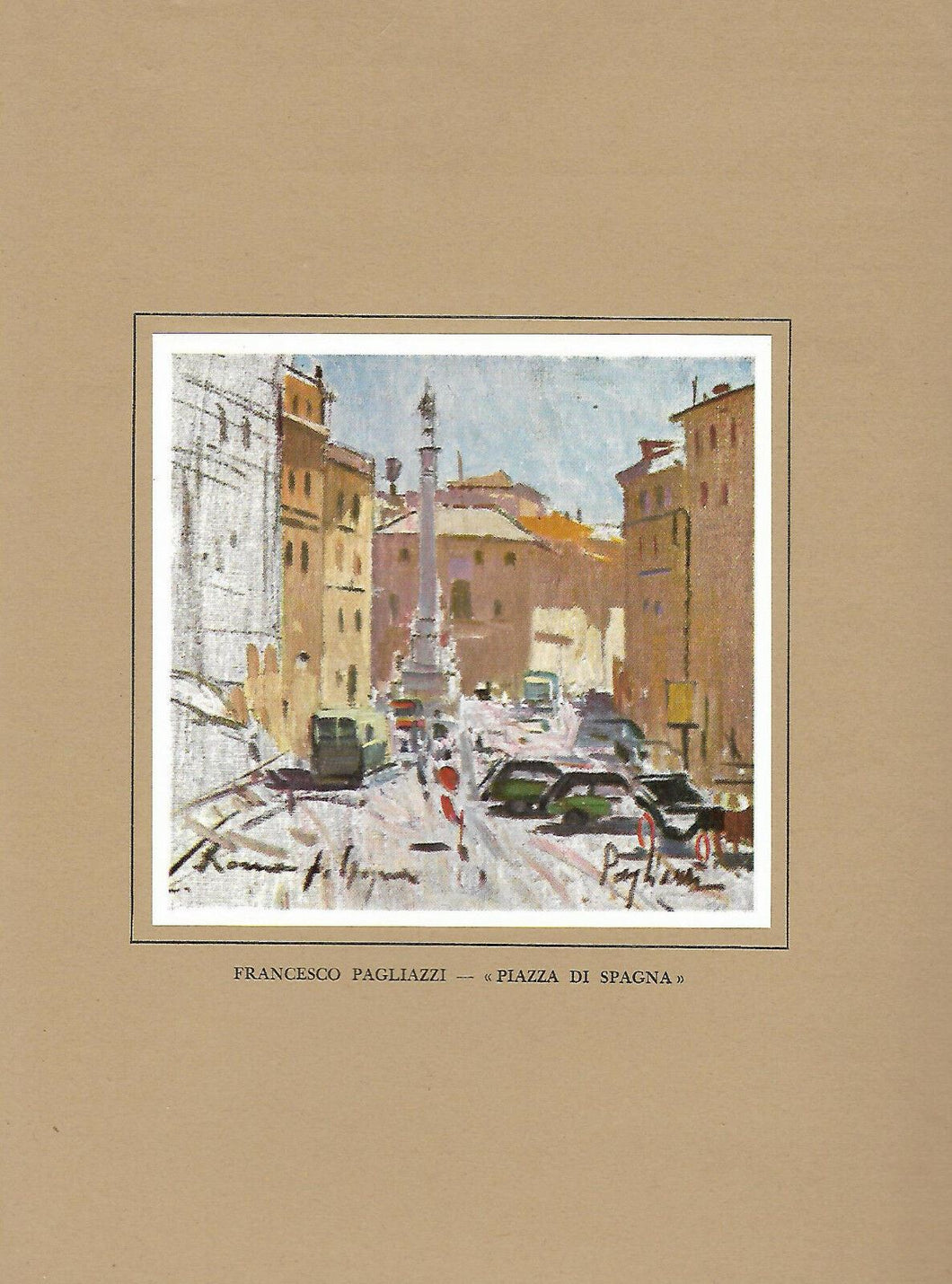 STAMPA PIAZZA DI SPAGNA F.PAGLIAZZI 1959