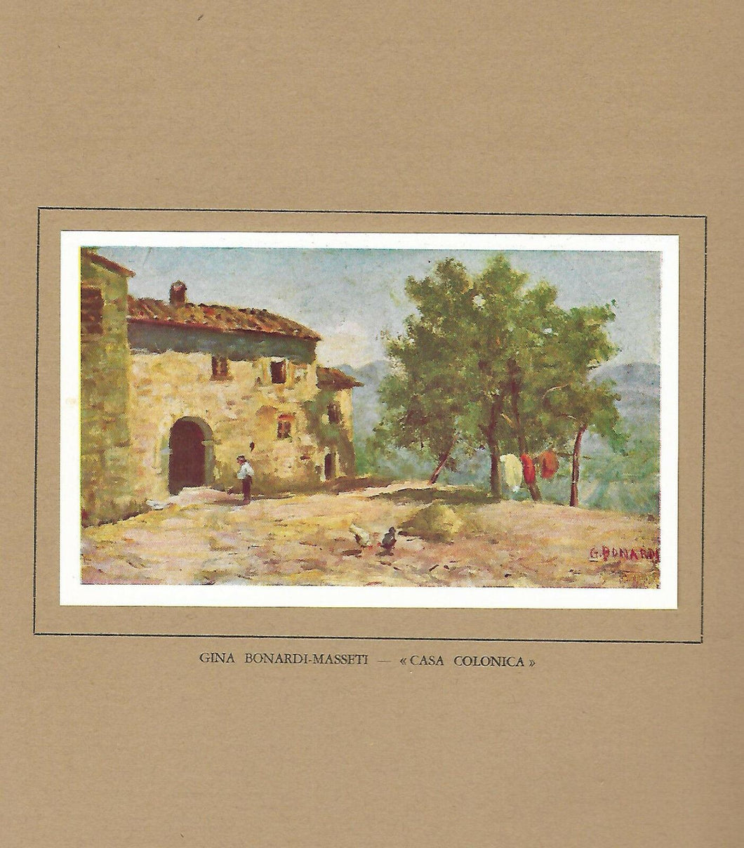 STAMPA CASA COLONICA G.BONARDI MASETTI 1957