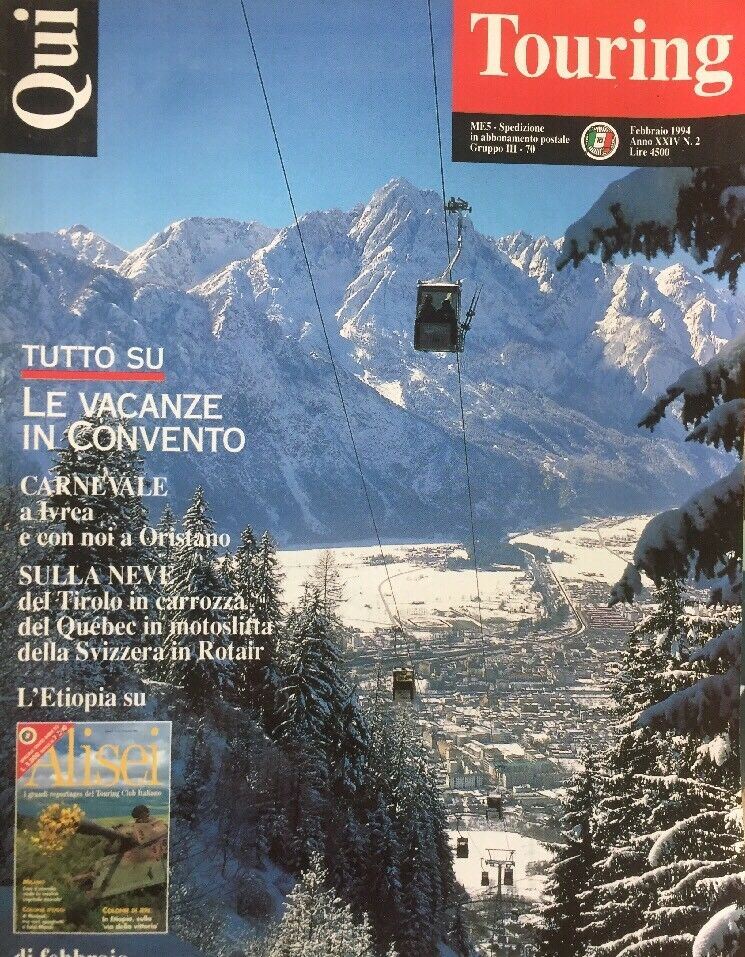QUI TOURING FEBBRAIO 1994 IVREA ORISTANO TIROLO QUEBEC ETIOPIA SVIZZERA