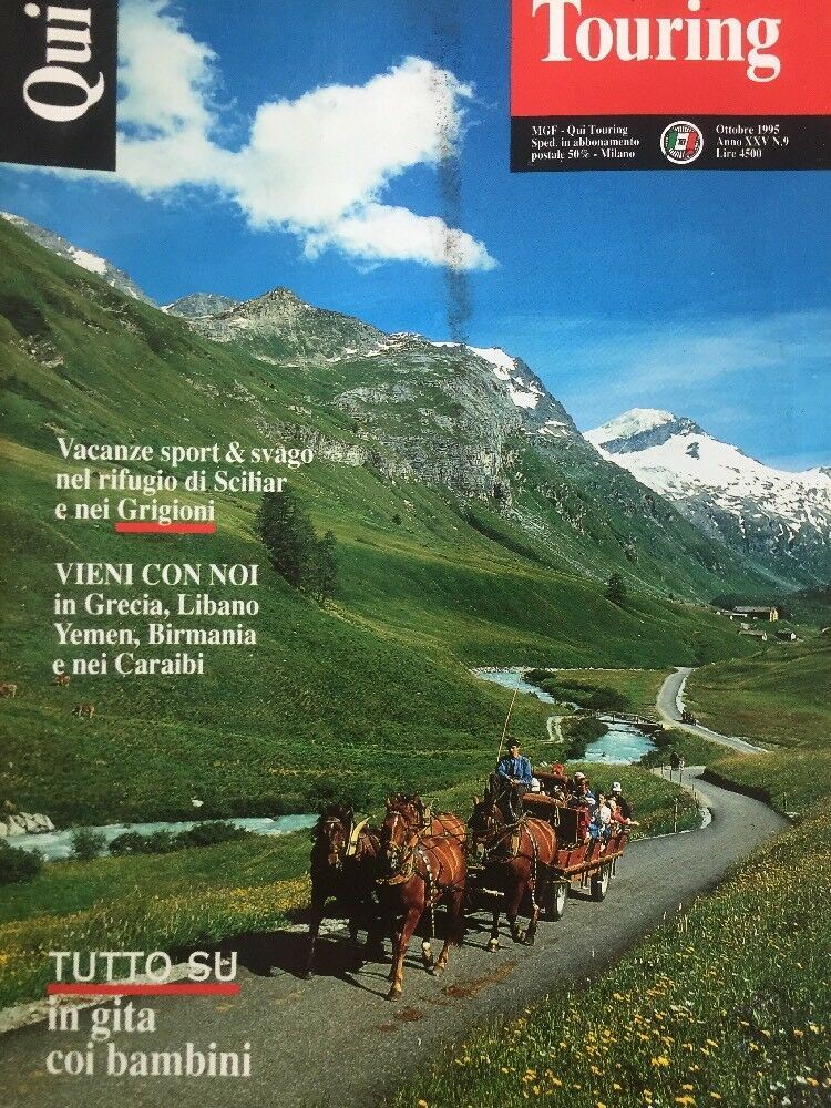 QUI TOURING OTTOBRE 1995 GRECIA LIBANO YEMEN BIRMANIA CARAIBI