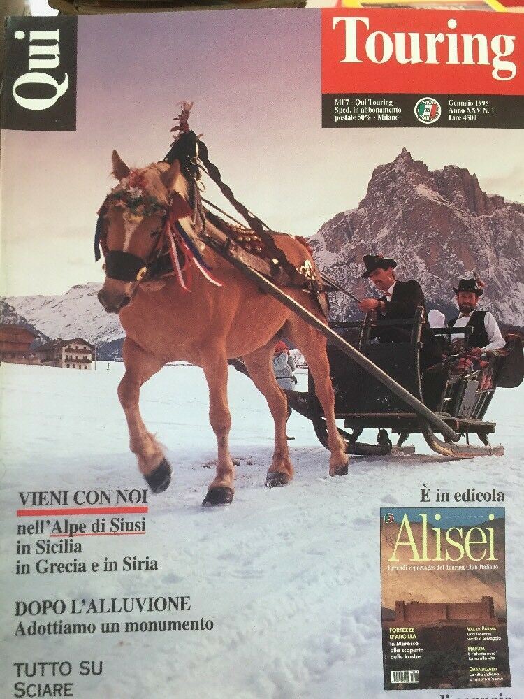QUI TOURING GENNAIO 1995 Alpe Di Siusi Sicilia Grecia Siria