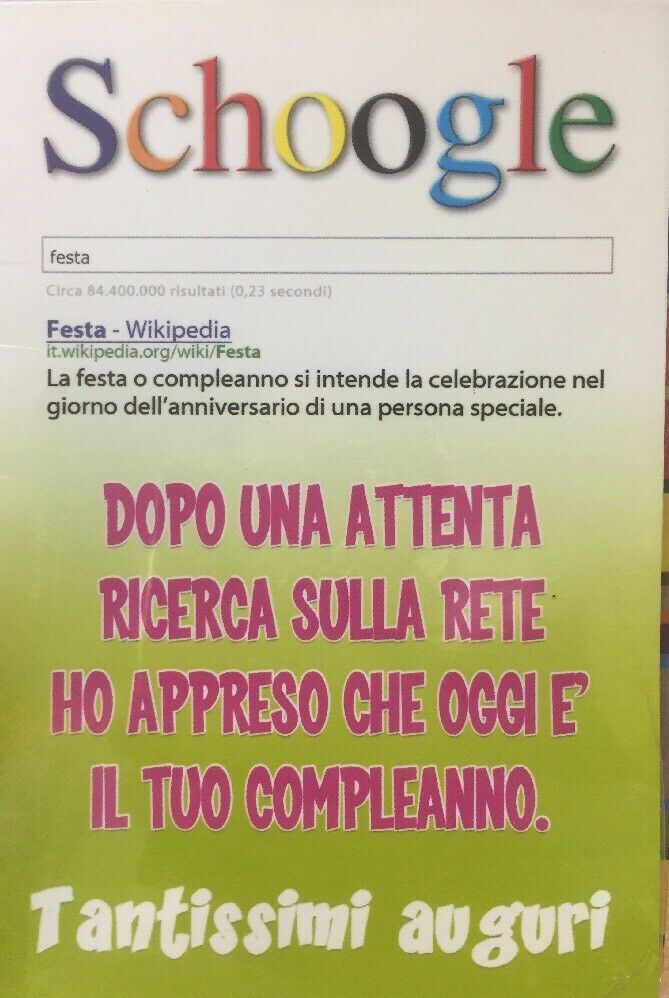 BIGLIETTO AUGURI BUON COMPLEANNO