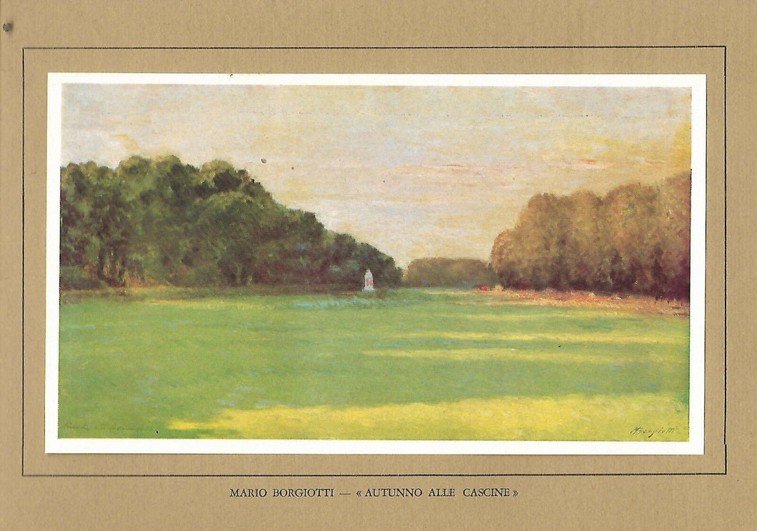 STAMPA AUTUNNO ALLE CASCINE M.BORGIOTTI 1956