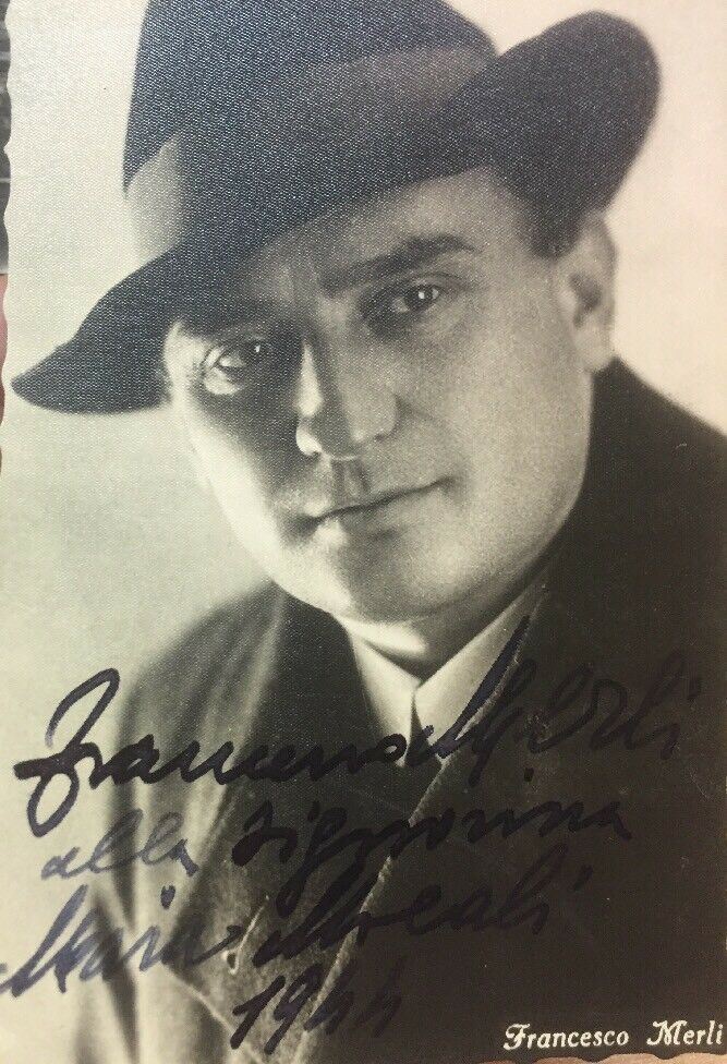 FRANCESCO MERLI  FOTO CON AUTOGRAFO 1944